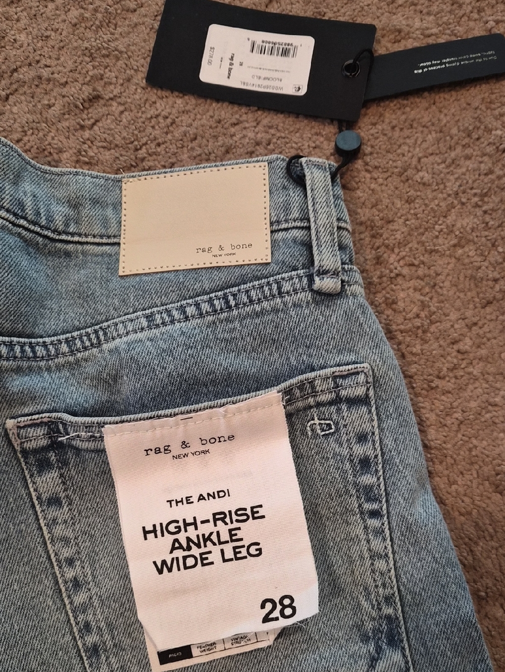 rag & bone Faded Light Blue Denim Jeans - Picture 2 of 6